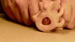 Fucking Fleshlight Sleeve and Spraying Cum Out the Back