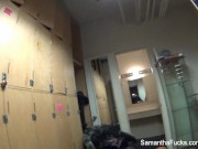 Behind the scenes with blonde pornstar Samantha Saint