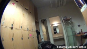 Behind the scenes with blonde pornstar Samantha Saint