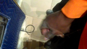 Stuck in the elevator at work.