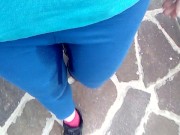 Pee in pants in the condominium stairs and i walk wet to the road 13/16