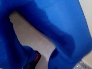 Pee in pants in the condominium stairs and i walk wet to the road 9/16