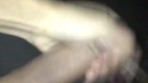 Stroking my wet cock