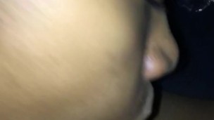 Sloppy head making bubbles wit her own spit