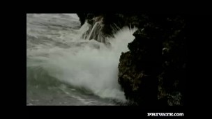 Private.com - Trio with DP on the beach