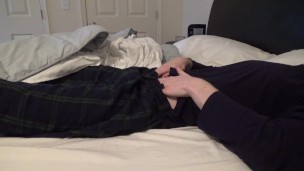 Jerking Off And Cumming Hard In Bed For Hannah -- JohnnyIzFine