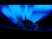 BBW rides BBC in tanning both and is almost caught, cums so hard legs shake 1/16