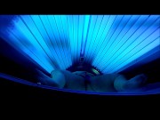 BBW rides BBC in tanning both and is almost caught, cums so hard legs shake 4/16