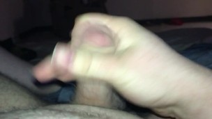 Jacking off to porn