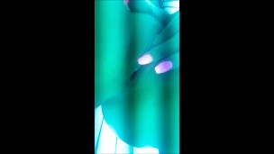 fingering on sunbed