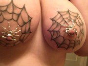 Spidey tit massage