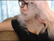 Hot Blonde Geek With Big Tits Vaping 10/16