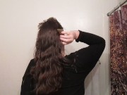 Hair Journal: Combing Long Curly Strawberry Blonde Hair - Week 18 (ASMR) 10/16