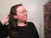 Hair Journal: Combing Long Curly Strawberry Blonde Hair - Week 18 (ASMR) 13/16