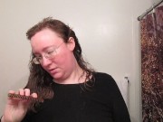 Hair Journal: Combing Long Curly Strawberry Blonde Hair - Week 18 (ASMR) 14/16