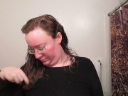 Hair Journal: Combing Long Curly Strawberry Blonde Hair - Week 18 (ASMR) 15/16