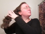 Hair Journal: Combing Long Curly Strawberry Blonde Hair - Week 18 (ASMR) 5/16