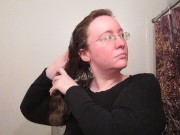 Hair Journal: Combing Long Curly Strawberry Blonde Hair - Week 18 (ASMR) 6/16