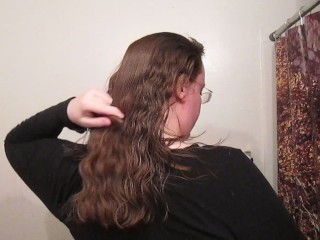 Hair Journal: Combing Long Curly Strawberry Blonde Hair – Week 18 (ASMR)