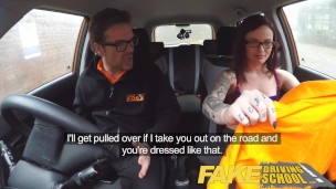 Fake Driving School 19yr old petite American student creampie lesson