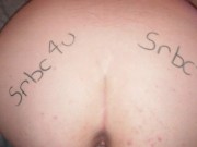 Comment winner, doggie style cumshot on her ass on winners name