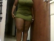 Sexy Ebony bbw jiggling in short dress 6/16