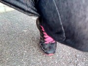 Pee on public sidewalk 7/16