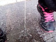 Pee on public sidewalk 9/16