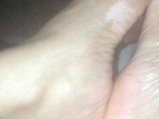 Sexy Asian feet footjob 13/16