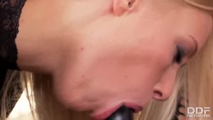 Must See - Extra incredible Blonde Lesbians in Stockings go Anal!