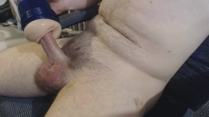 Fucking Fleshlight with Lubed Up Cock