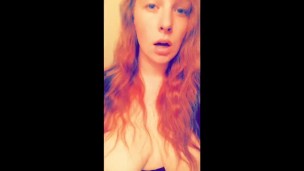 Hot and wet redhead plays with big tits and tight pussy