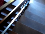 Wanking in a public staircase 2/16