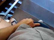 Wanking in a public staircase 4/16
