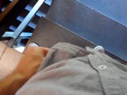 Wanking in a public staircase 5/16