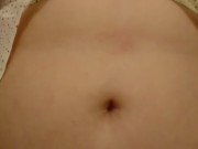Popping button of shirt with my chubby tummy