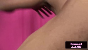 Black natural amateur trap fingers ass solo