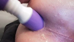 Playing with cum in my ass from BBC