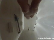 Behind the scenes fun with busty blonde Samantha Saint