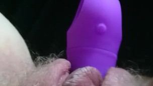Rubbing my clit while testing a new G-spot vibrator