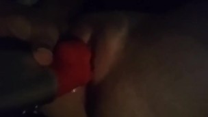 Dripping wet toy masturbation