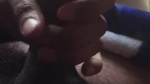Masturbation of black cock