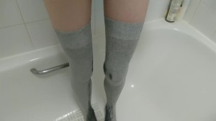 peeing all over my stockings
