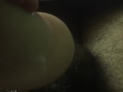 Stroking my Hard Cock and Cumming in my Pocket Pussy
