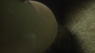 Stroking my Hard Cock and Cumming in my Pocket Pussy