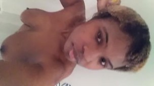 Looking sexy combing out my hair in the shower