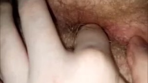 showing off my hairy virgin hole and sticking a finger inside