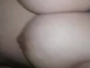 Hot pregnant BBW Milf fucking a suction cup dildo on bed 15/16