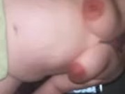 Hot pregnant BBW Milf fucking a suction cup dildo on bed 16/16