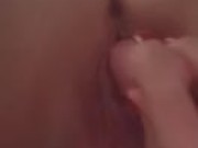 A quick bit of dildo fun and Making my pussy fill with creamy cum